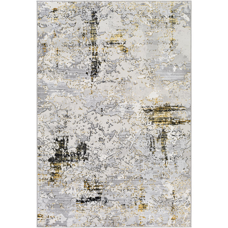 Addilyn Abstract Indoor Rug, Rectangle 6'7" x 9'