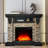 45" Faux‑Stone Freestanding Electric Fireplace with Mantel-1681159917