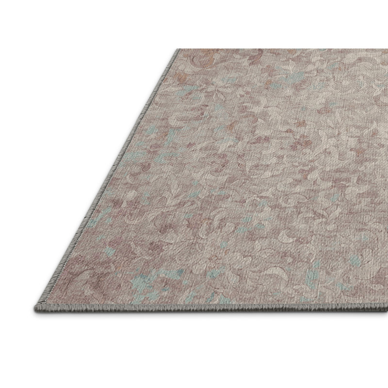 Tapis gris lavable à la machine, Carré 4 pi