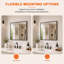 Cozy l 30 po x H 30 po Miroir de salle de bain mural avec cadre noir mat-943716799-943716797