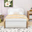 Upholstered Platform Bed with Twin Trundle and Headboard-1021067099
