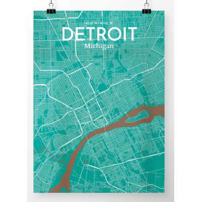 " Detroit City Map "