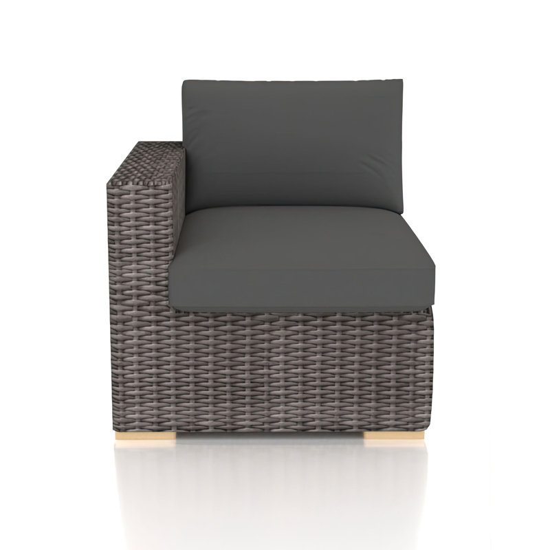 Chaise de terrasse avec coussins Sunbrella Marfik, Toile gris anthracite Sunbrella®