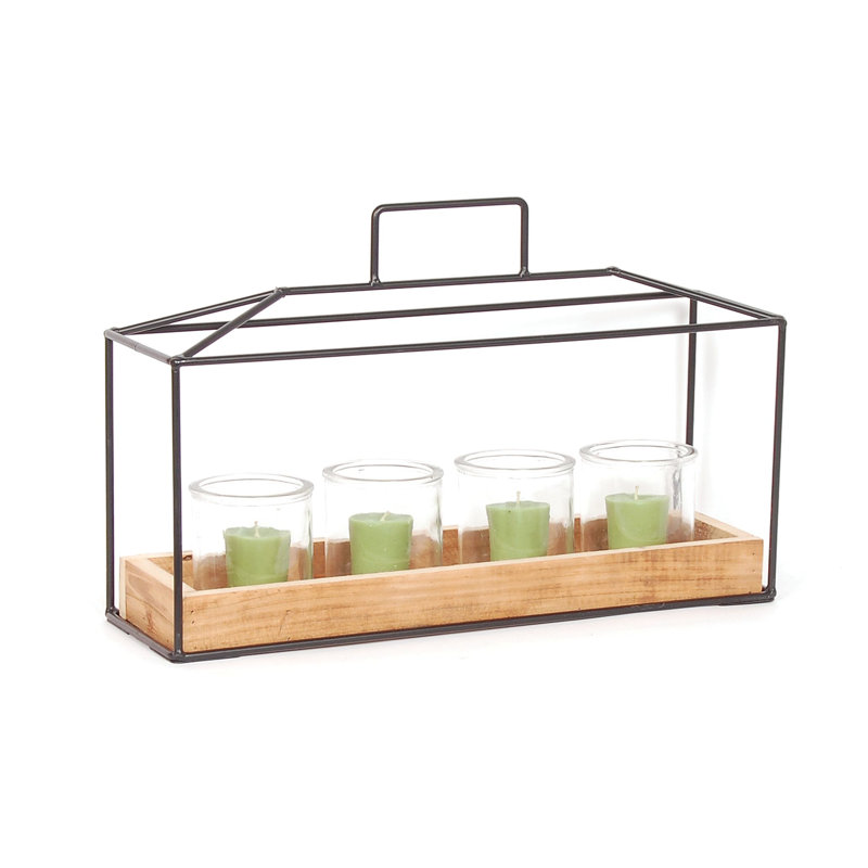 Lanterne de table en métal 7,5 po