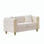 Causeuse Chesterfield en velours moelleux