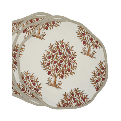 Fabdivine 15"Delicate Edge Scalloped Placemats - Anar