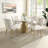 Kala Round Dining Table W/Marble Top