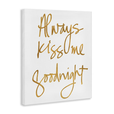 "Kiss Me Goodnight", art mural sur toile par SD graphiques Studio
