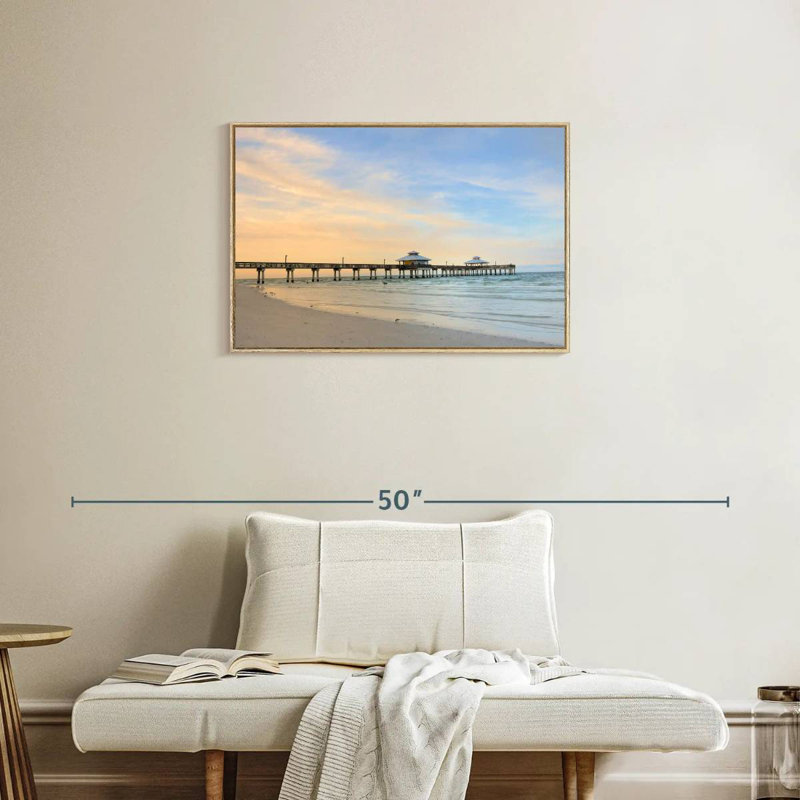 Fort Myers, Floride, Cadre flottant en bois naturel, 31 po x 21 po