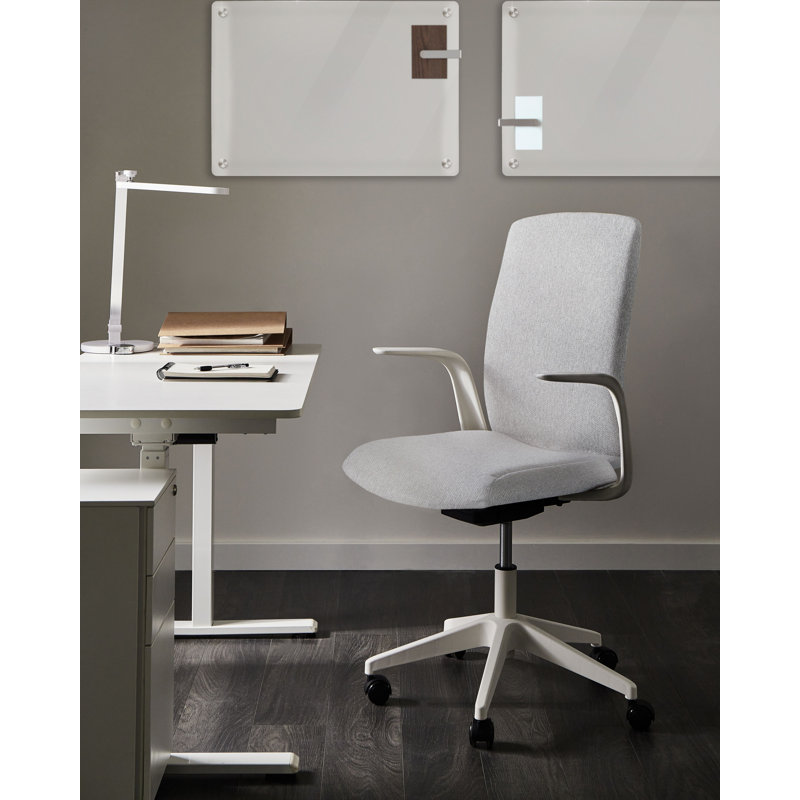 100% Polyester Office Chair, Light Grey