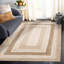 Tapis de couleur unie en fibres de naturelles de jute et de coton tissées à la main avec envers en latex Vincent-66291293