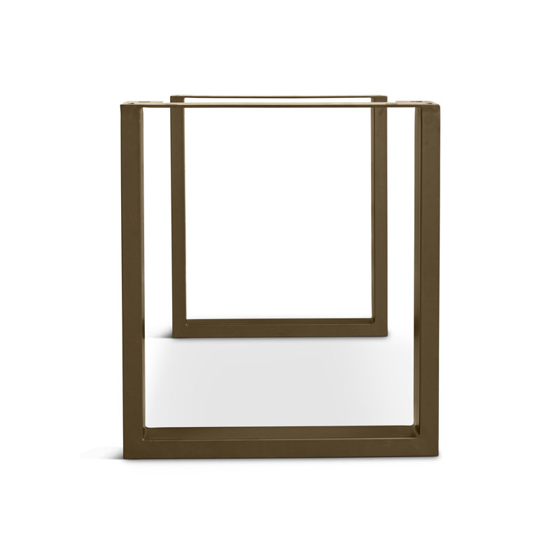U Dining 28.5" Rectangular Table Base, Brass