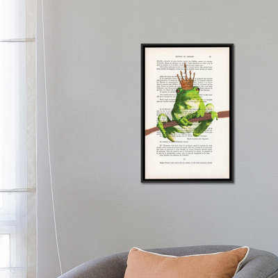 «Vintage Paper Series: Prince Frog», reproduction d'impression sur toile
