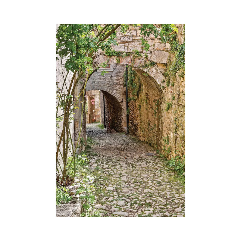 France, Saint-Cirq Lapopie. Tunneled Walkway 1 Piece Wrapped Canvas Wall Art, 66.04 cm H x 45.72 cm W x 3.175 cm D