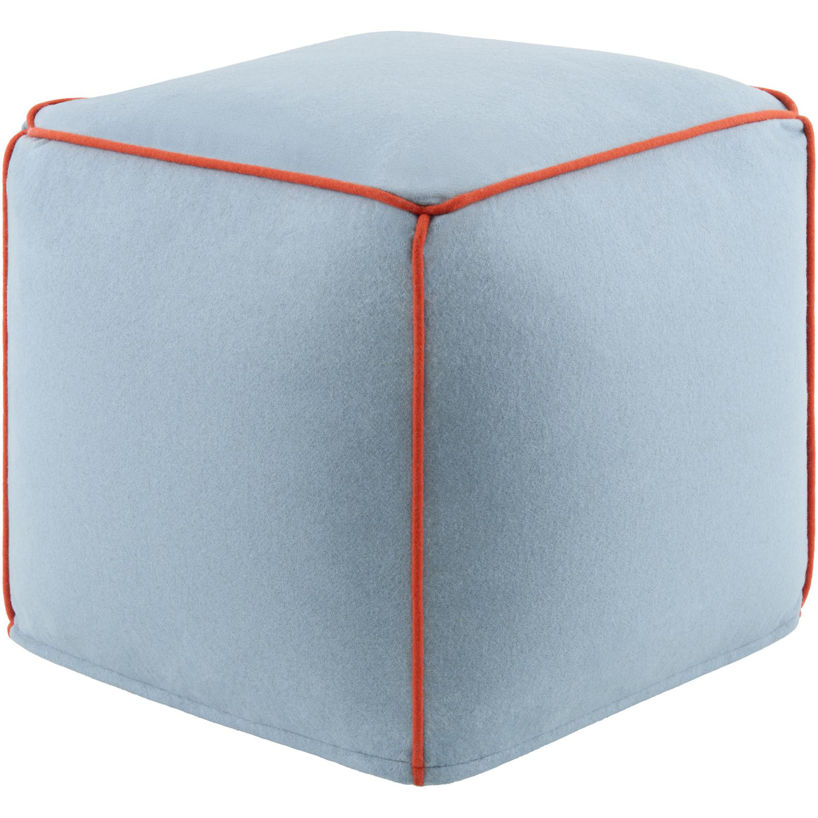 Ackerly 20" Pouffe, Blue/Red