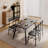 Clorinda 4-Person 5-Piece Rectangular Dining Set with Upholstered Chairs and Metal Frame-1827996986
