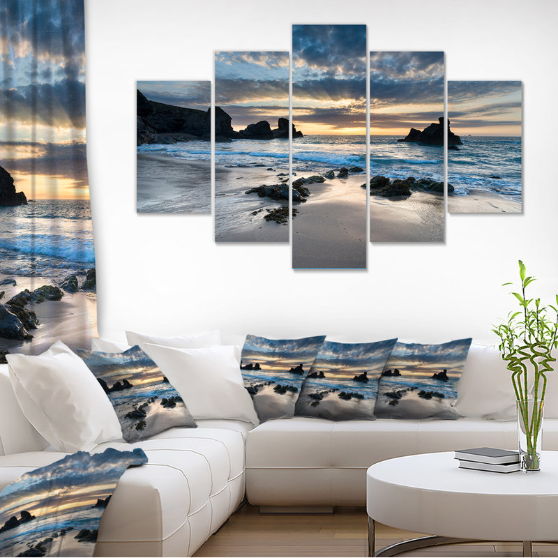 Beautiful Porthcothan Bay, ensemble de 5 reproductions de photos sur toiles tendues