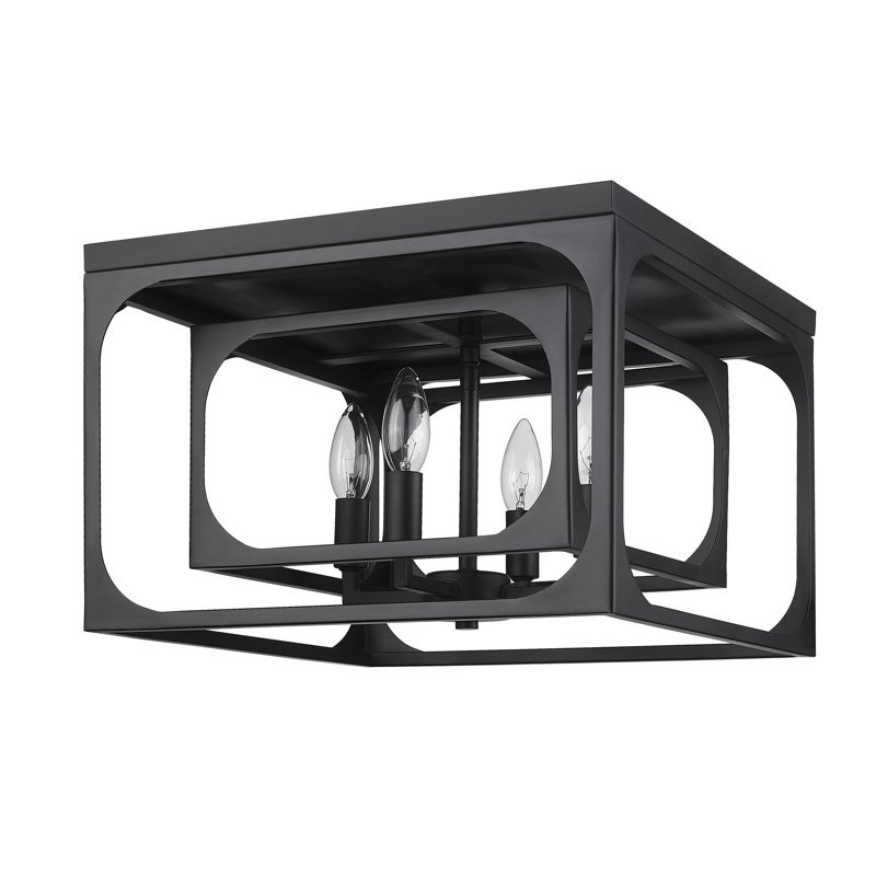 Plafonnier encastré Nyjal, Noir mat