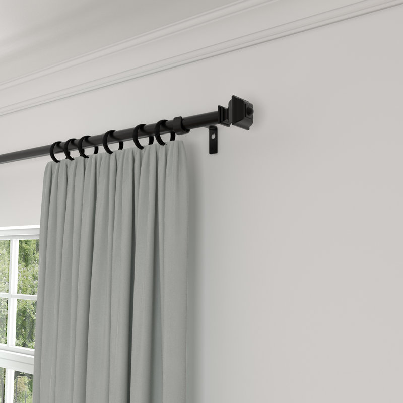 Tringle à rideaux simple réglable en métal Gernult, 48" - 84"