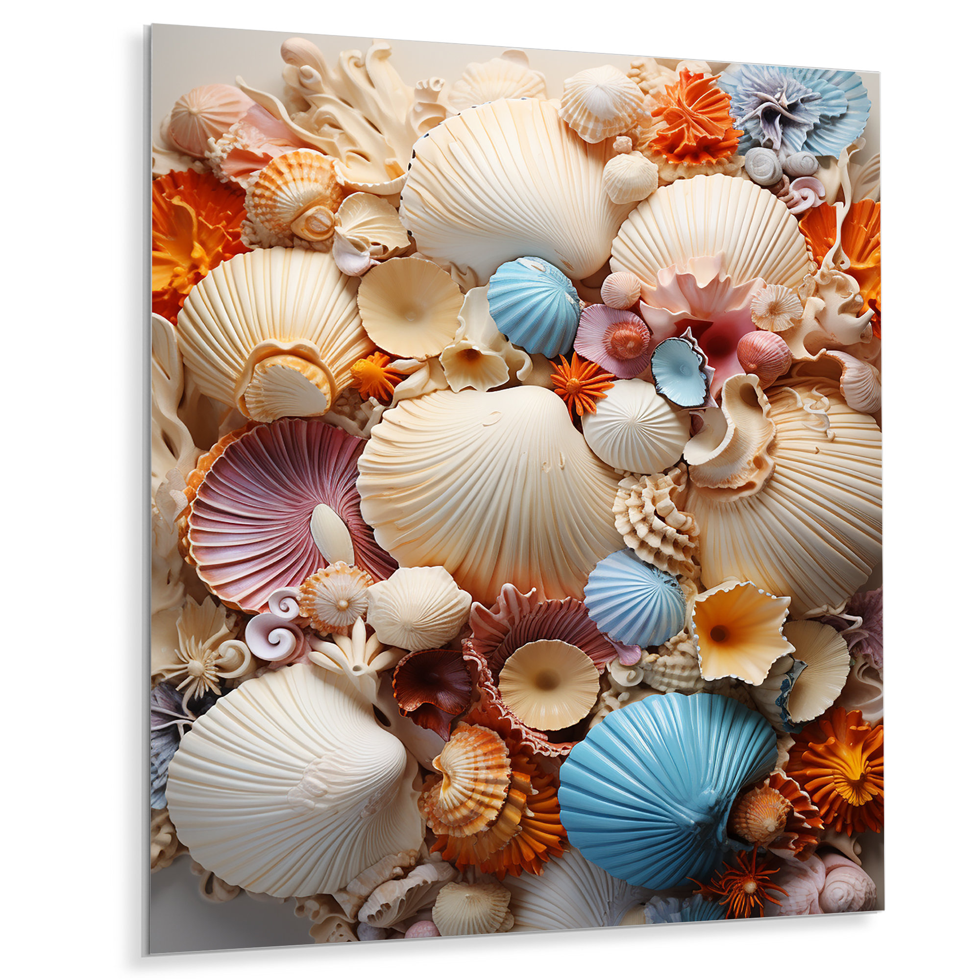 Dovecove Beach Photo Seashell Collage I On Metal Print | Wayfair