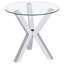 Ensemble de table basse et de table de bout chromée 2 pièces