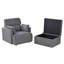 Fauteuil d'appoint rembourré avec repose-pieds avec rangement-1385108750