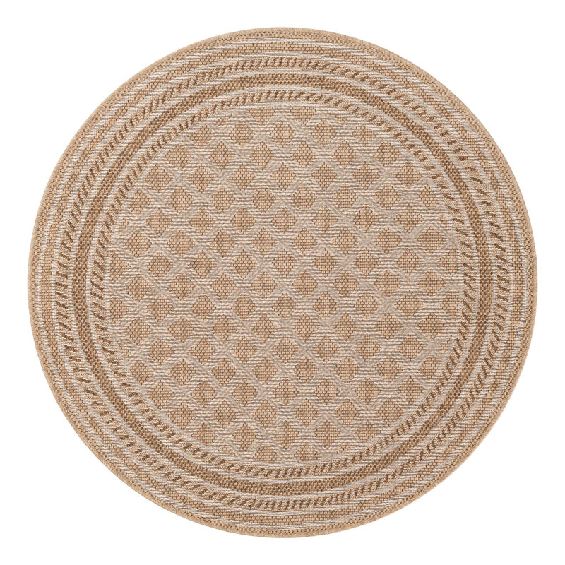 Tapis d'extérieur à treillis, Rond 5 pi 1 po