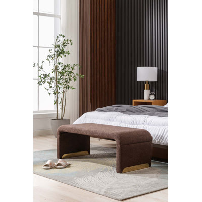 Banc de rangement pour la chambre avec repose-pieds en tissu et repose-pieds New Boucle
