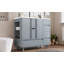 Bathroom Vanity With Sink, Free Standing Single Vanity With Drawers And Side Storage Rack-1374175500