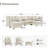 6 Piece Upholstered Sectional Modular Sofa Corner With Ottoman-18791835
