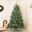  Arbre de Noël artificiel en pin givré de qualité supérieure avec pommes de pin et aiguilles-112575492