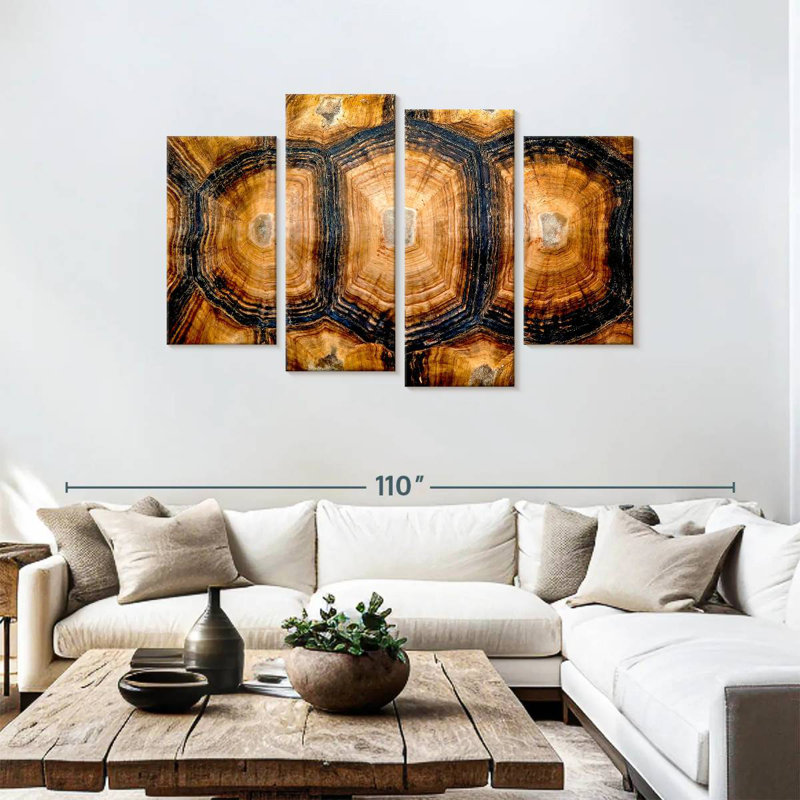 Brampt Turtle Carapace Texture, 48" H x 75" W