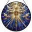 Panneau de vitrail 12 "H Divine Cross-737979860