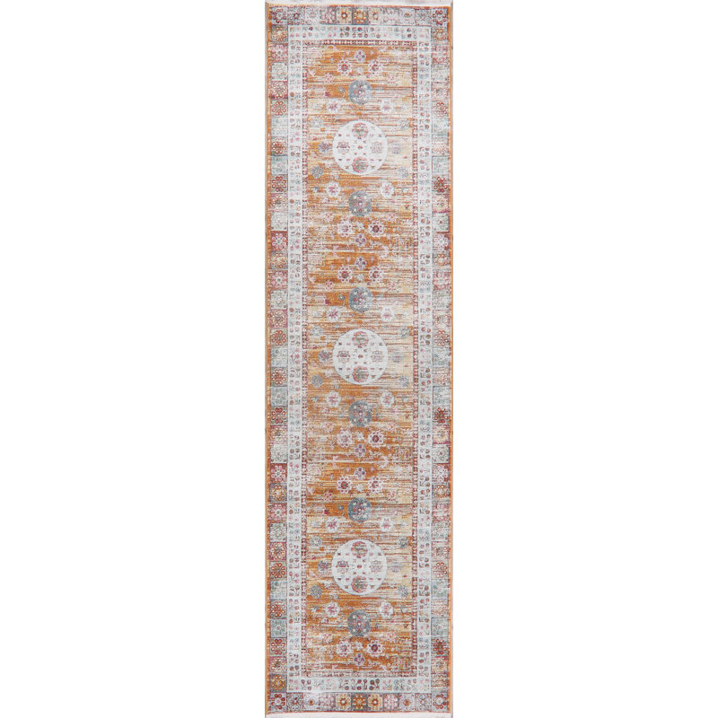 Tapis de surface beige en polypropylène Zalia, Tapis de couloir 3 pi x 12 pi