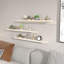 Tablettes flottantes de 16 pouces pour fixation murale, rebord de tablette en grain de bois pour salle de bain, cuisine, salon, bureau, ensemble de 3 tailles différentes-359044798