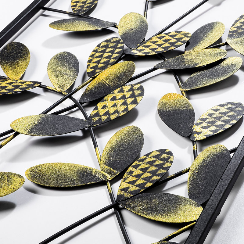 Traditional Wall Decor on Metal, Yellow