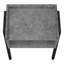 Table de chevet de chambre à coucher avec surface en stratifié gris et structure en métal noir avec pieds de 11,72 po de largeur pour une utilisation polyvalente