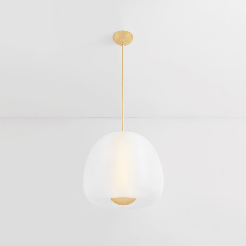 SCRANTON Pendant, 17.75" H x 19" W x 19" D, Brass