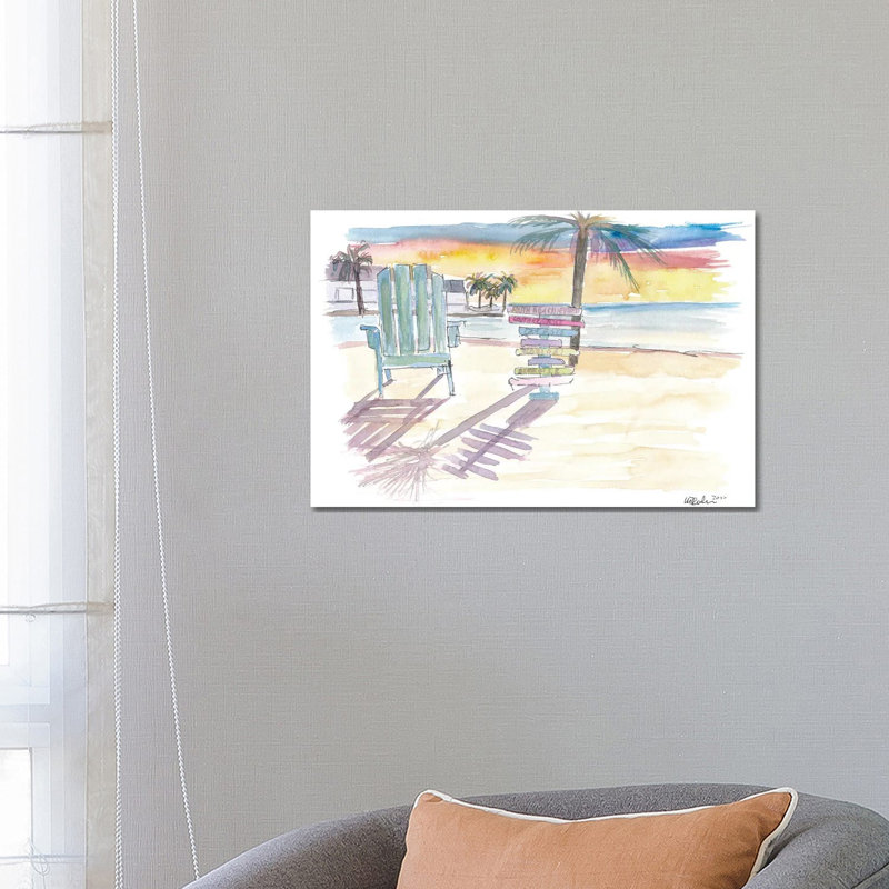 Southernmost Beach Key West Morning Glory by Markus & Martina Bleichner - Wrapped Canvas Gallery-Wrapped Canvas Giclée