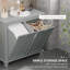 Armoire de trieur de linge inclinable, organisateur de rangement de salle de bain avec panier inclinable à deux compartiments