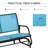 Outsunny 2-Person Outdoor Glider Bench, Patio Double Swing Rocking Chair Loveseat W/ Powder Coated Steel Frame For Backyard Garden Porch, Blue-2030328162