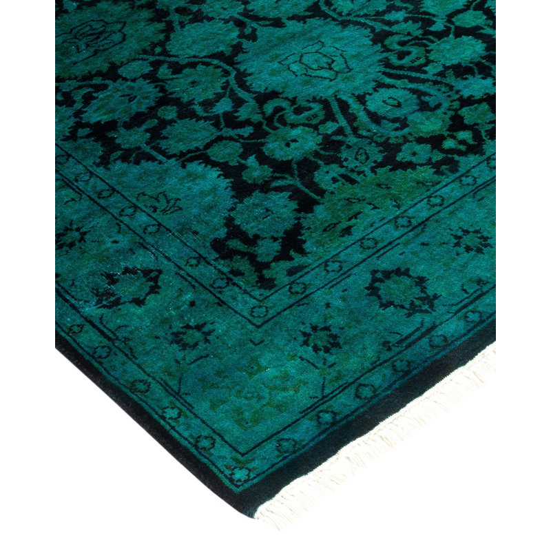 Tapis bleu sarcelle 2 pi 7 po x 12 pi Ylenia