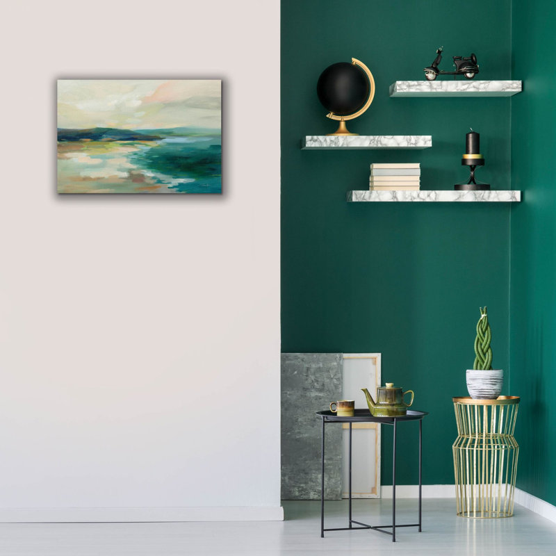 «Pastel Lake» par Silvia Vassileva, art mural sur toile, H 18 po x l 26 po