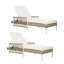 Chaise longue d'extérieur en rotin avec coussin en mousse résistante à l'eau Pe-2012850903-2012850896
