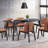 Wooden Rectangular Dining Table In Black