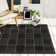 Minas Machine Woven Anti Slip Black Area Rug