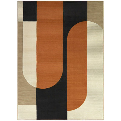 Tapis rectangulaire intérieur / extérieur 5 pi 3 po x 7 pi Jovar Rectangle