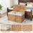 Boho Wicker Storage Trunk, Storage Bench,Blanket Chest,Storage Basket-1063177851
