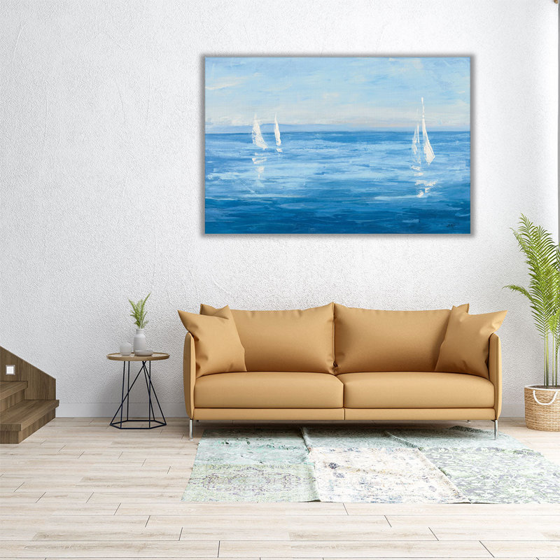 «Open Sail with Turquoise», reproduction d'art sur toile, H 24 po x l 36 po