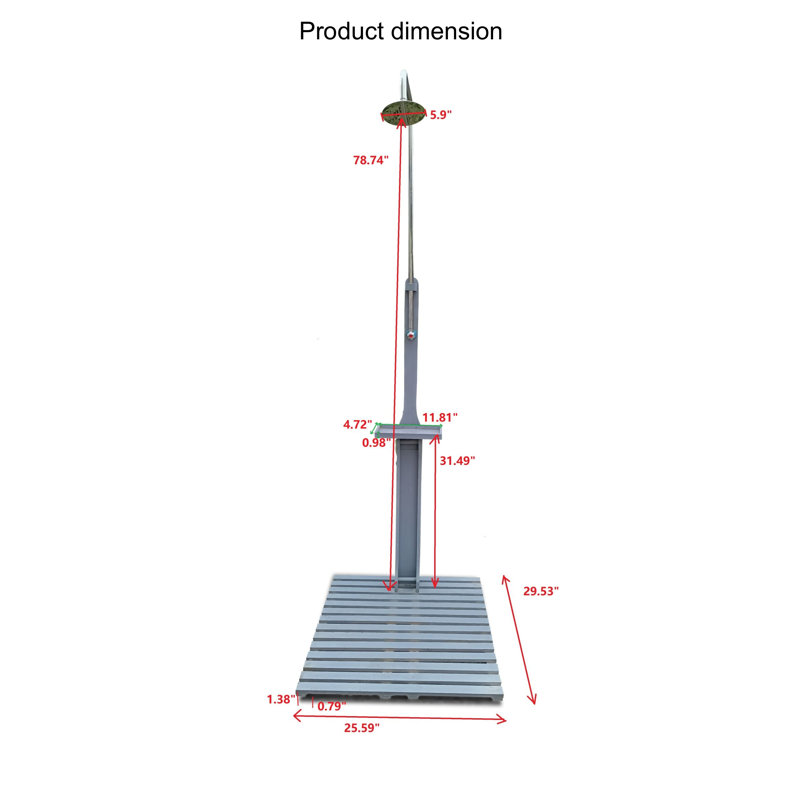 Freestanding Outdoor Shower, Grey